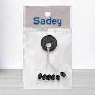 Стопор овальний чорний, 6шт/уп. розмір XL